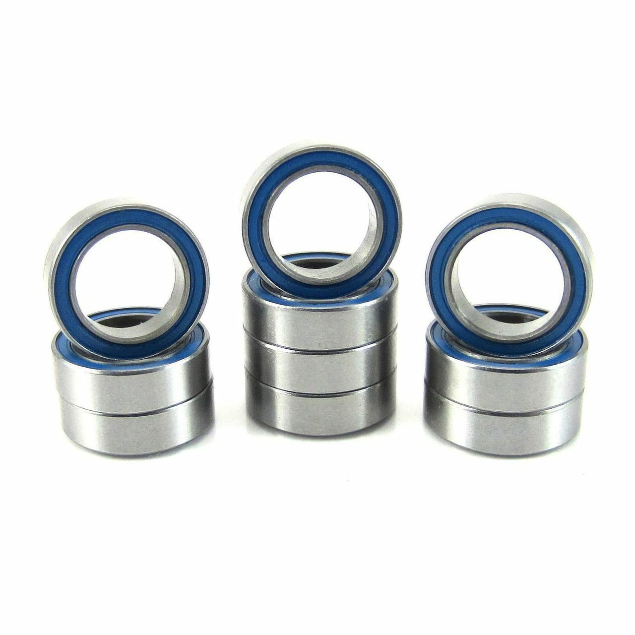 MR128-2RS 8x12x3.5 Precision High Speed RC Car Ball Bearing, Chrome Steel (GCr15) with Blue Rubber Seals ABEC-1 ABEC-3 ABEC-5