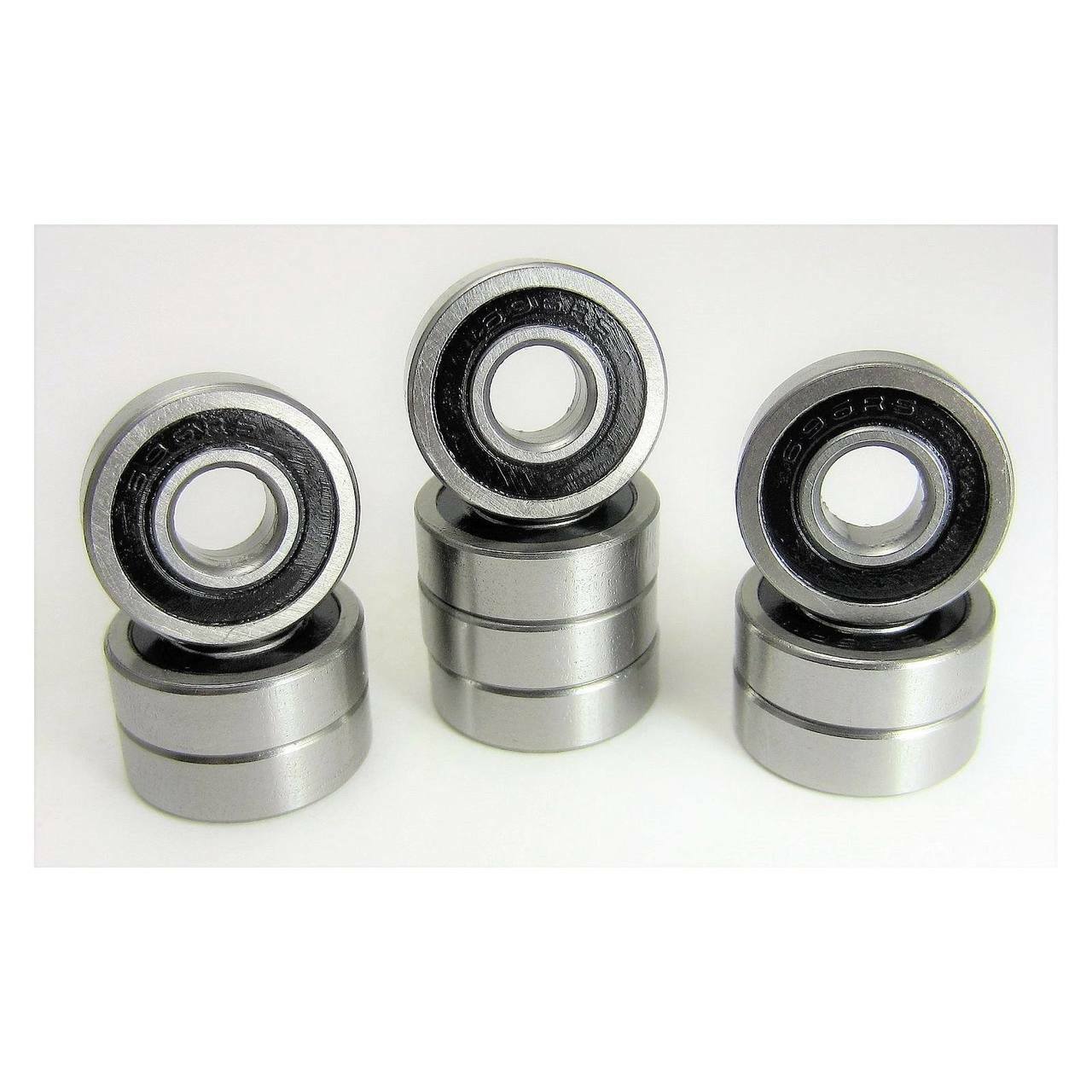 696A-2RS 6x16x5 Precision High Speed RC Car Ball Bearing, Chrome Steel (GCr15) with Black Rubber Seals ABEC-1 ABEC-3 ABEC-5