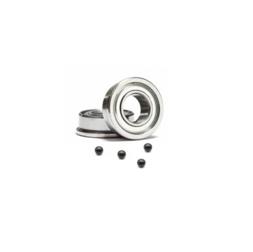Flanged 1/4 x 1/2 x 3/16 inch hybrid ceramic bearings with Si3N4 balls two metal shields FR188ZZ/C