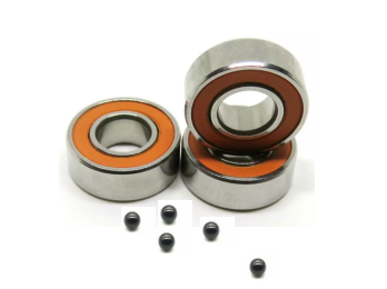 Stainless Steel Hybrid Ceramic Ball Bearing  With SI3N4 Ceramic Balls Rubber Seals